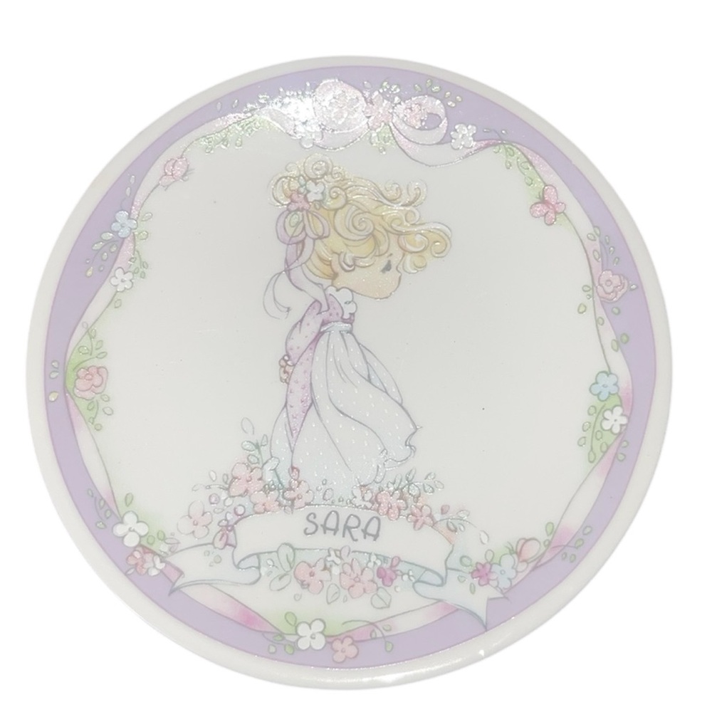 Precious Moments Decorative Plate with Floral Design “Sara”